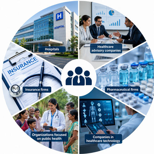 Hospital Administration vs Healthcare Management Healthcare management career opportunities across hospitals, advisory firms, insurance, pharmaceutical, public health, and healthcare technology sectors