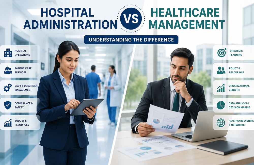 Hospital Administration vs Healthcare Management Hospital Administration and Healthcare Management comparison